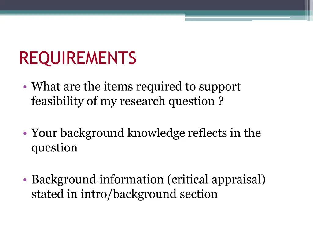 requirements