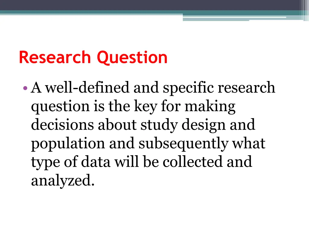 research question