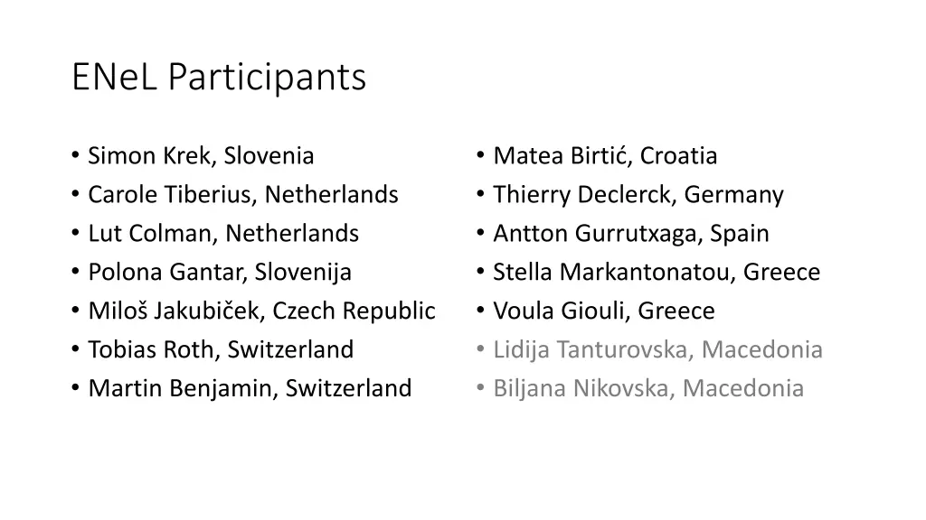 enel participants