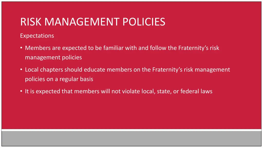risk management policies 1