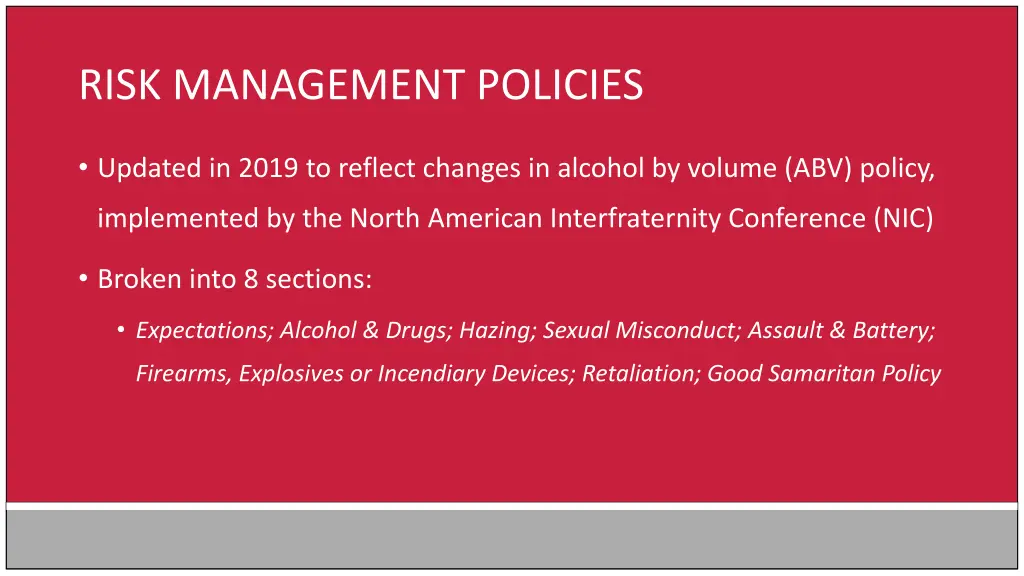 risk management policies