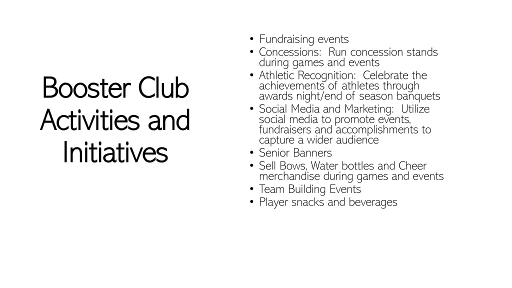 fundraising events concessions run concession