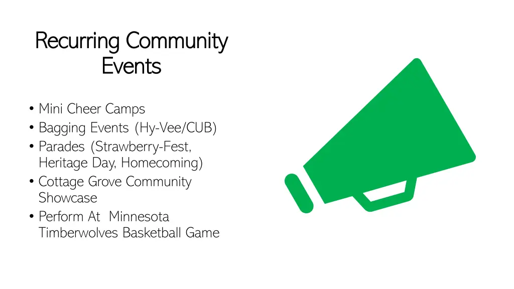 recurring community recurring community events