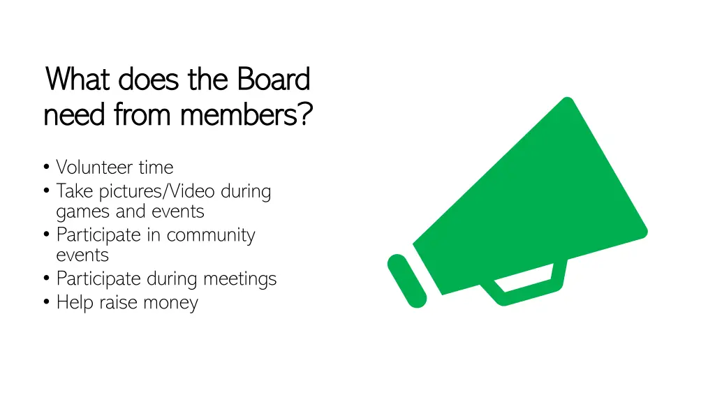 what does the board what does the board need from
