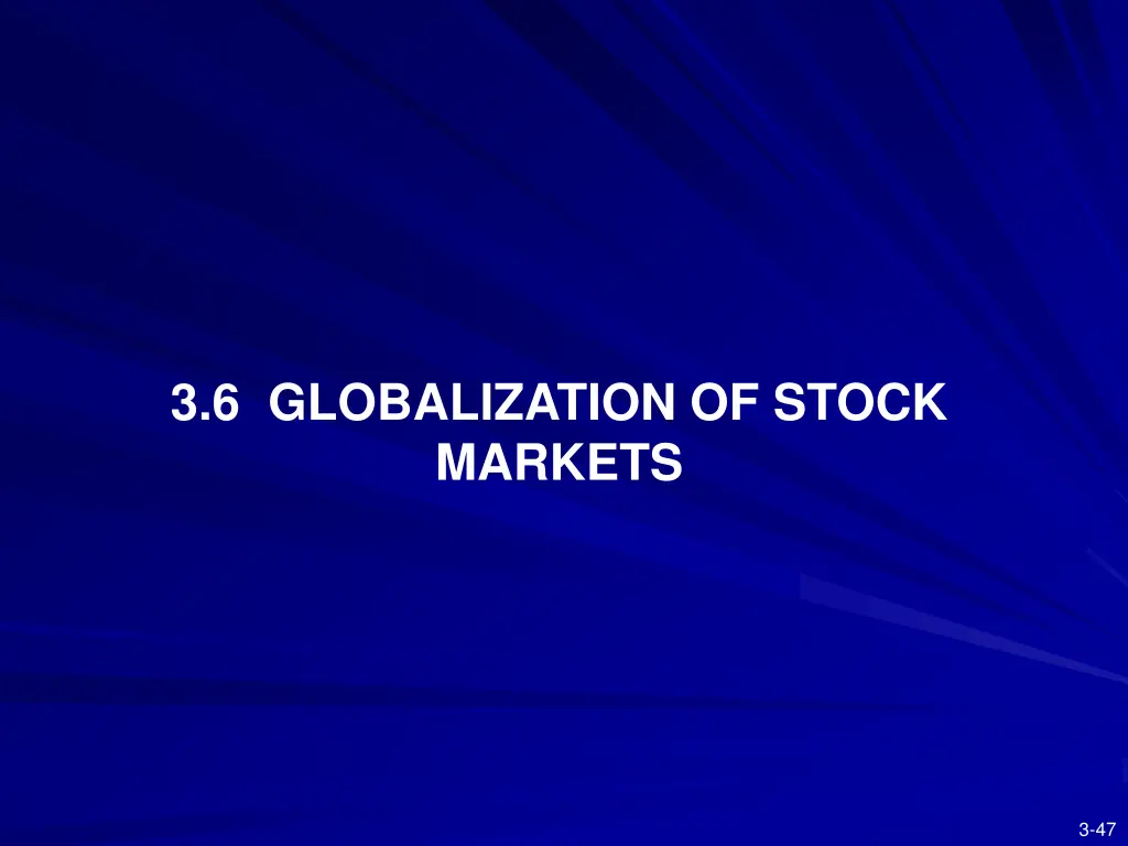 3 6 globalization of stock markets