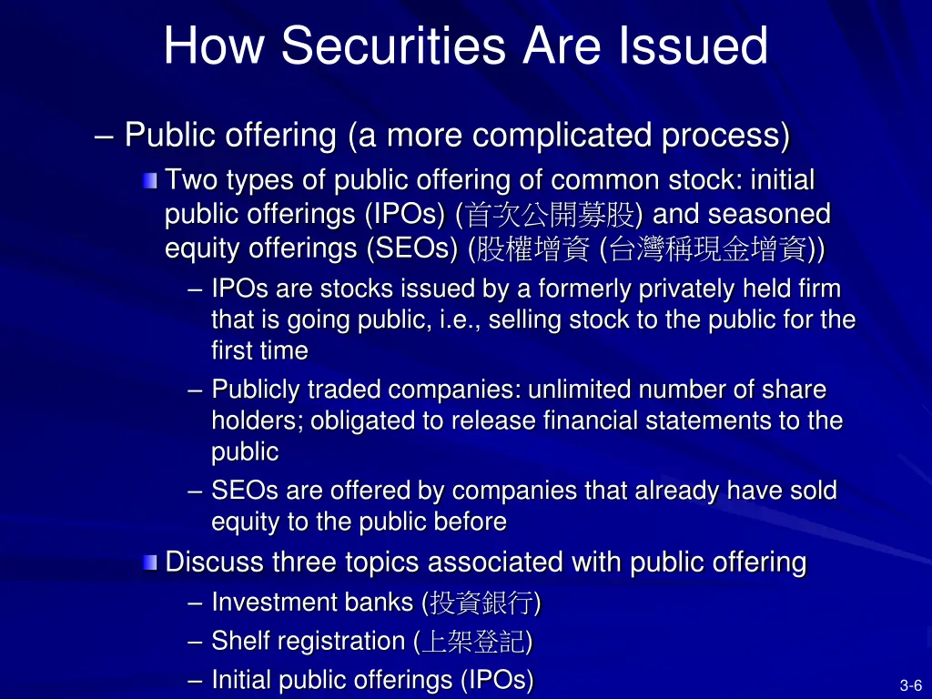 how securities are issued 1