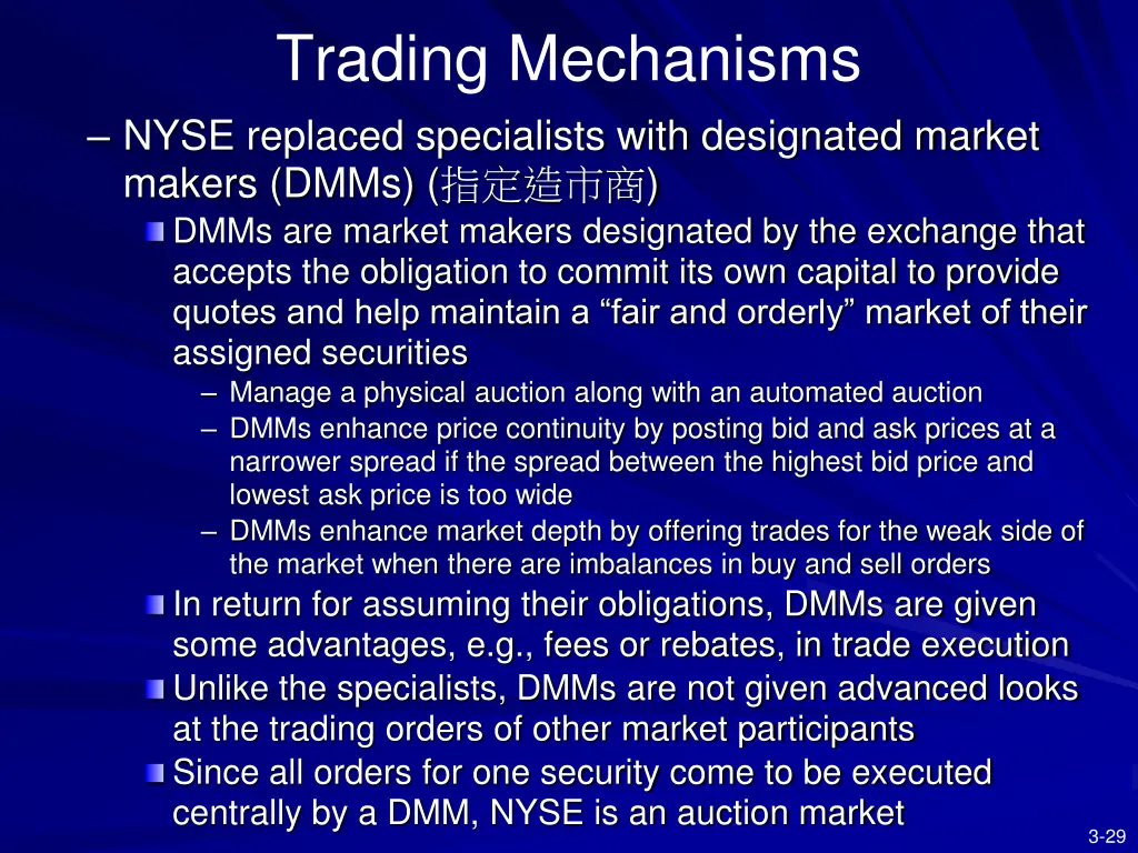 trading mechanisms nyse replaced specialists with