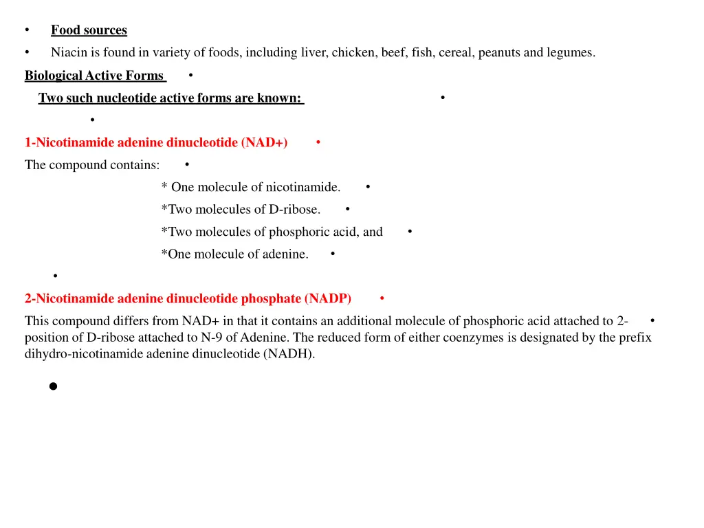 food sources niacin is found in variety of foods
