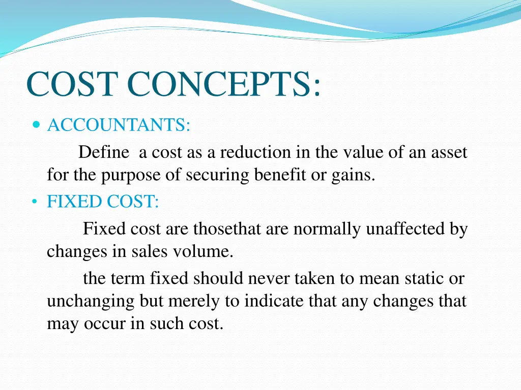 cost concepts accountants define a cost