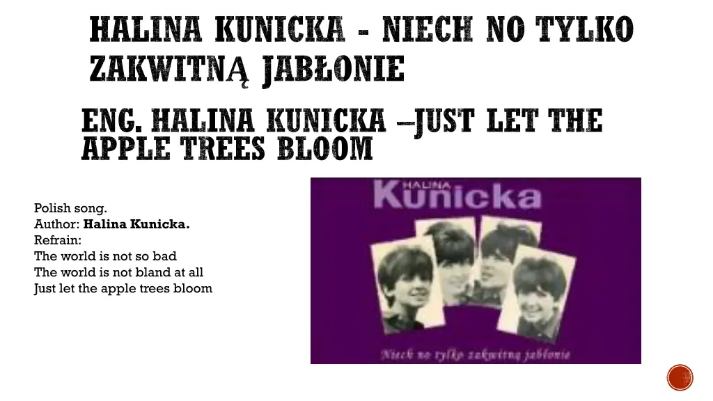 halina kunicka niech no tylko zakwitn jab onie