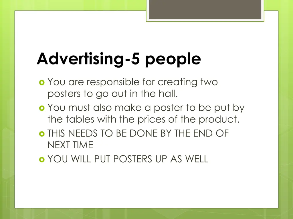 advertising 5 people