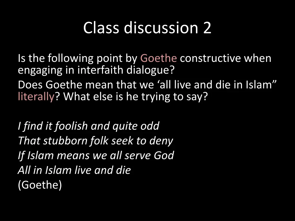 class discussion 2