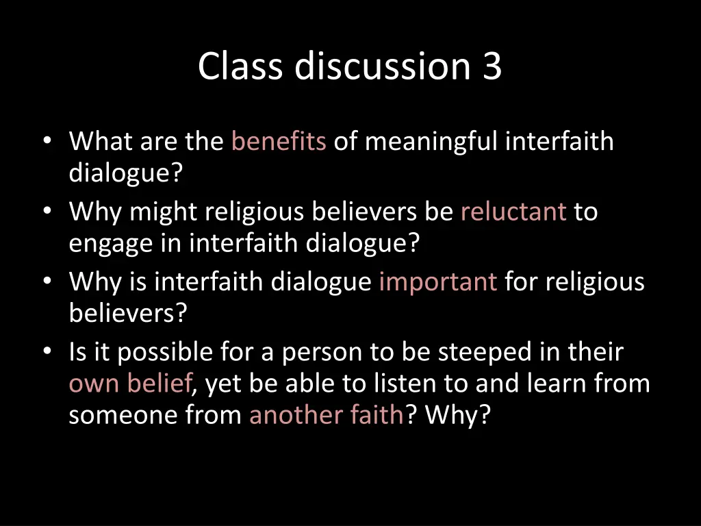 class discussion 3