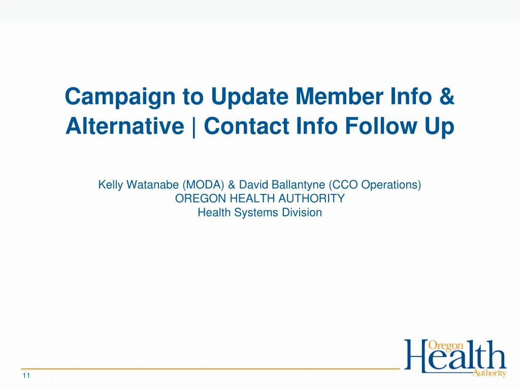 campaign to update member info alternative