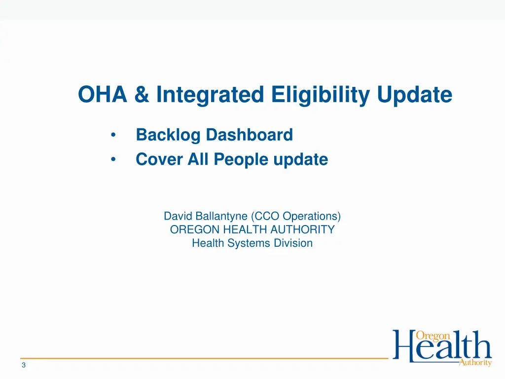 oha integrated eligibility update