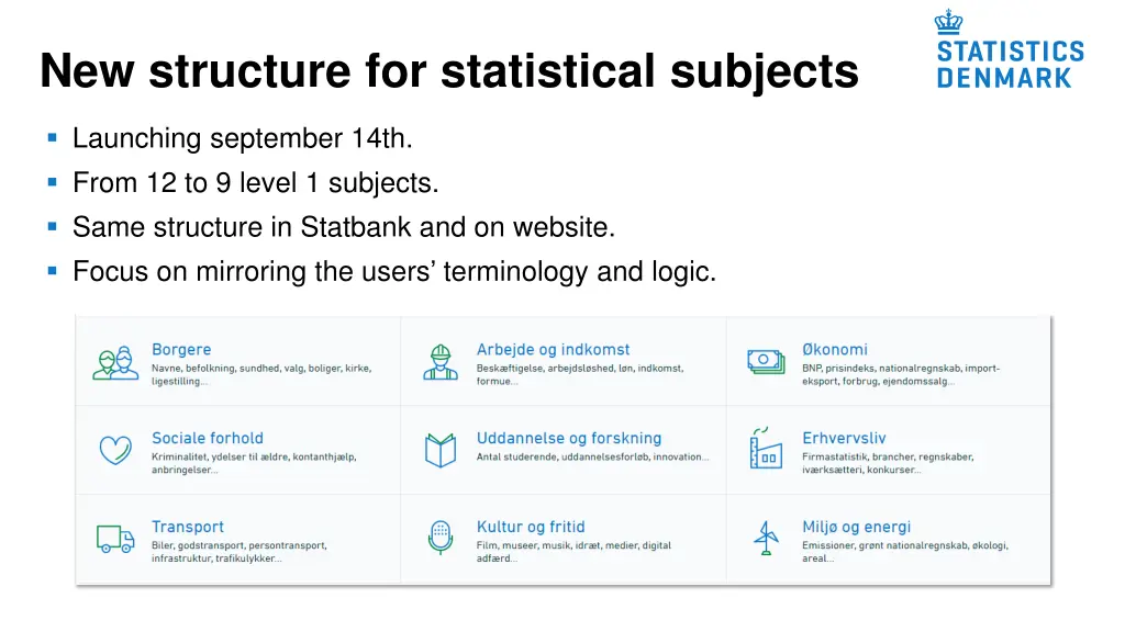 new structure for statistical subjects