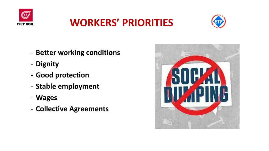 workers priorities