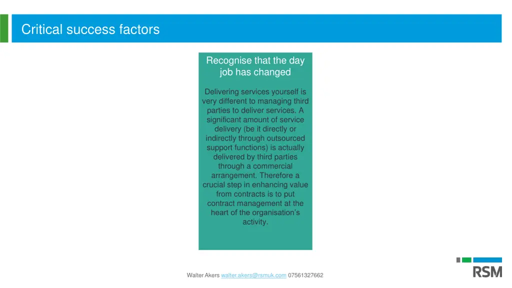 critical success factors