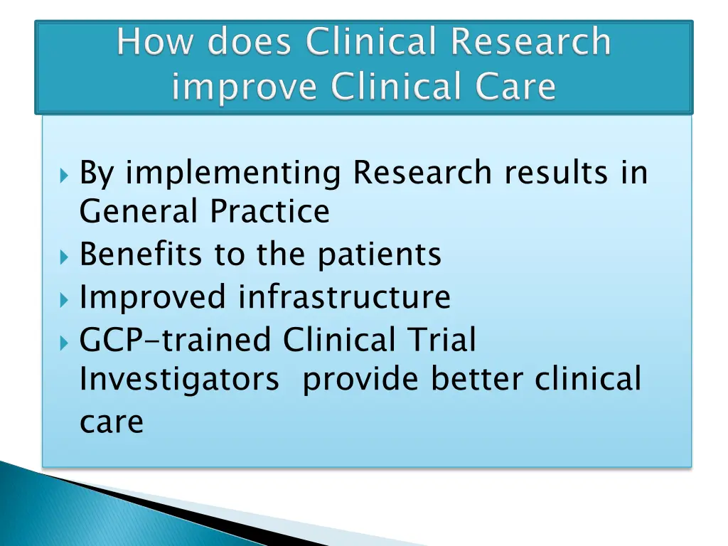 by implementing research results in general