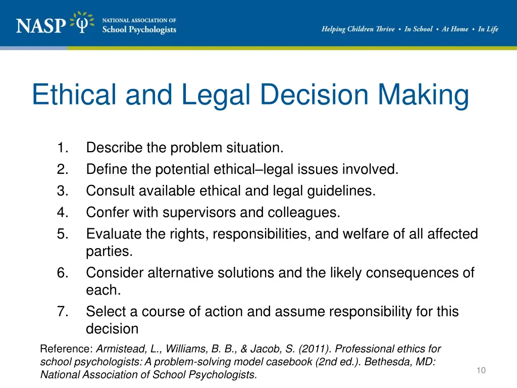 ethical and legal decision making