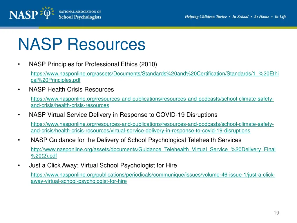 nasp resources