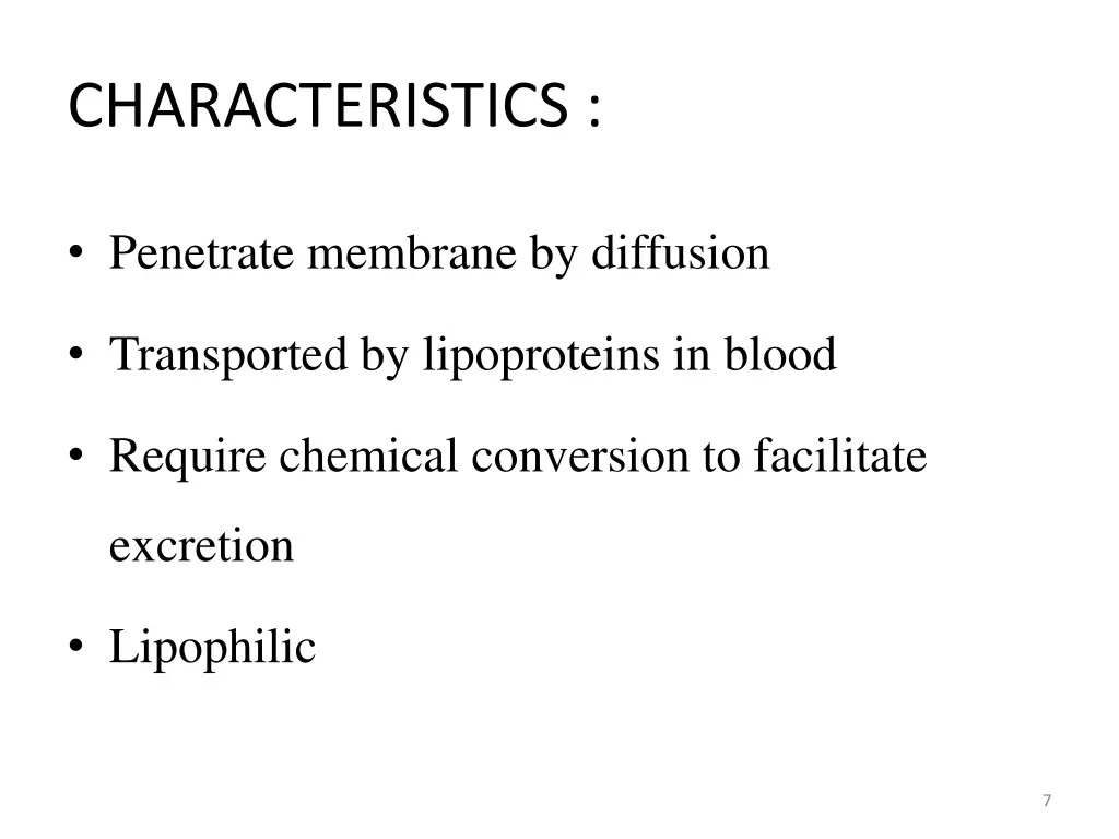 characteristics