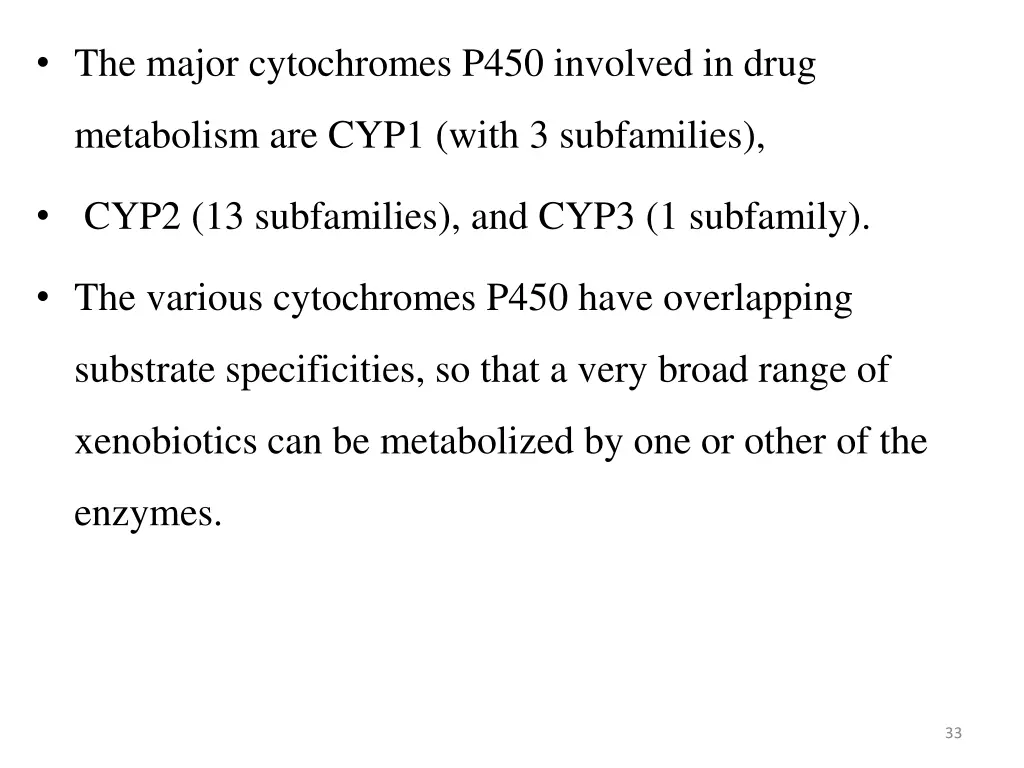 the major cytochromes p450 involved in drug