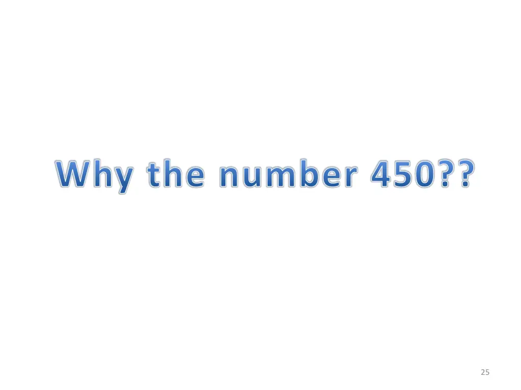 why the number 450