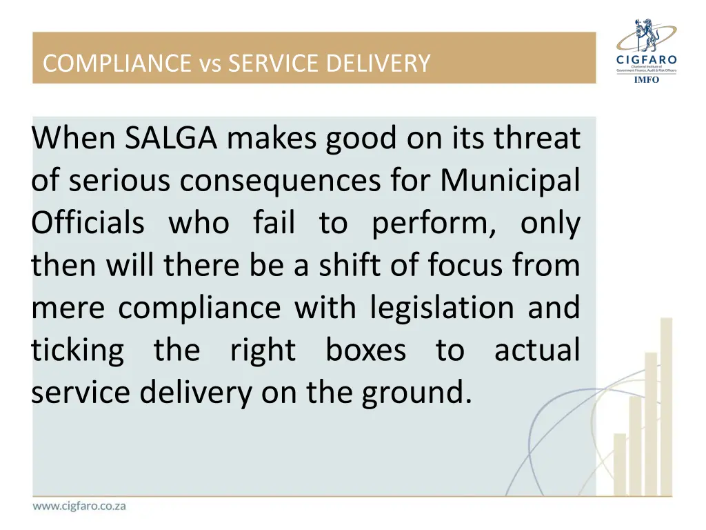 compliance vs service delivery 2