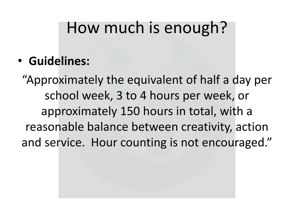 how much is enough