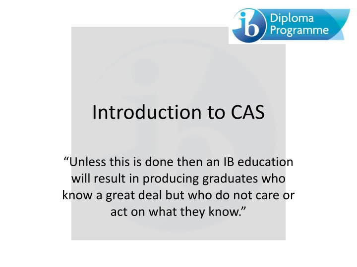 introduction to cas