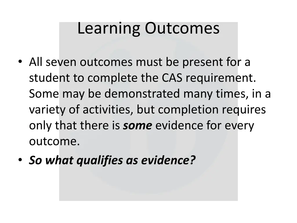 learning outcomes 2