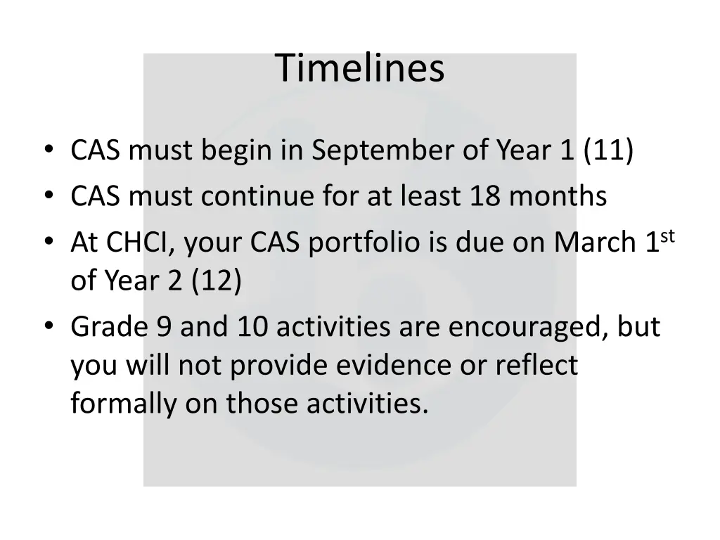 timelines