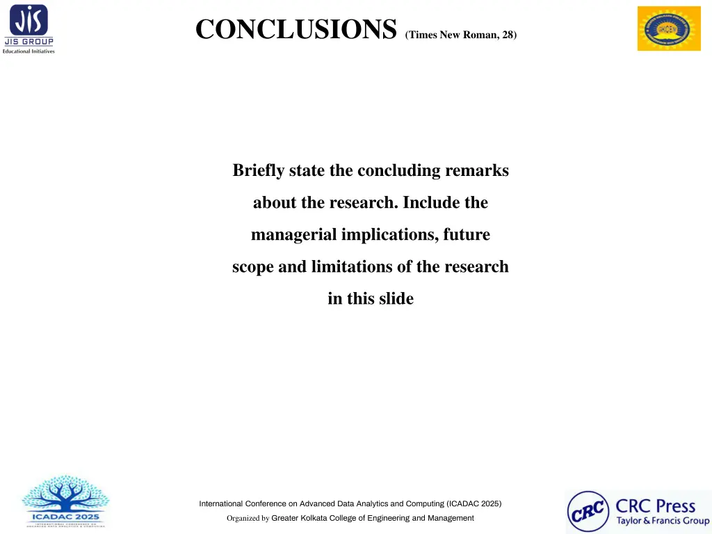 conclusions times new roman 28
