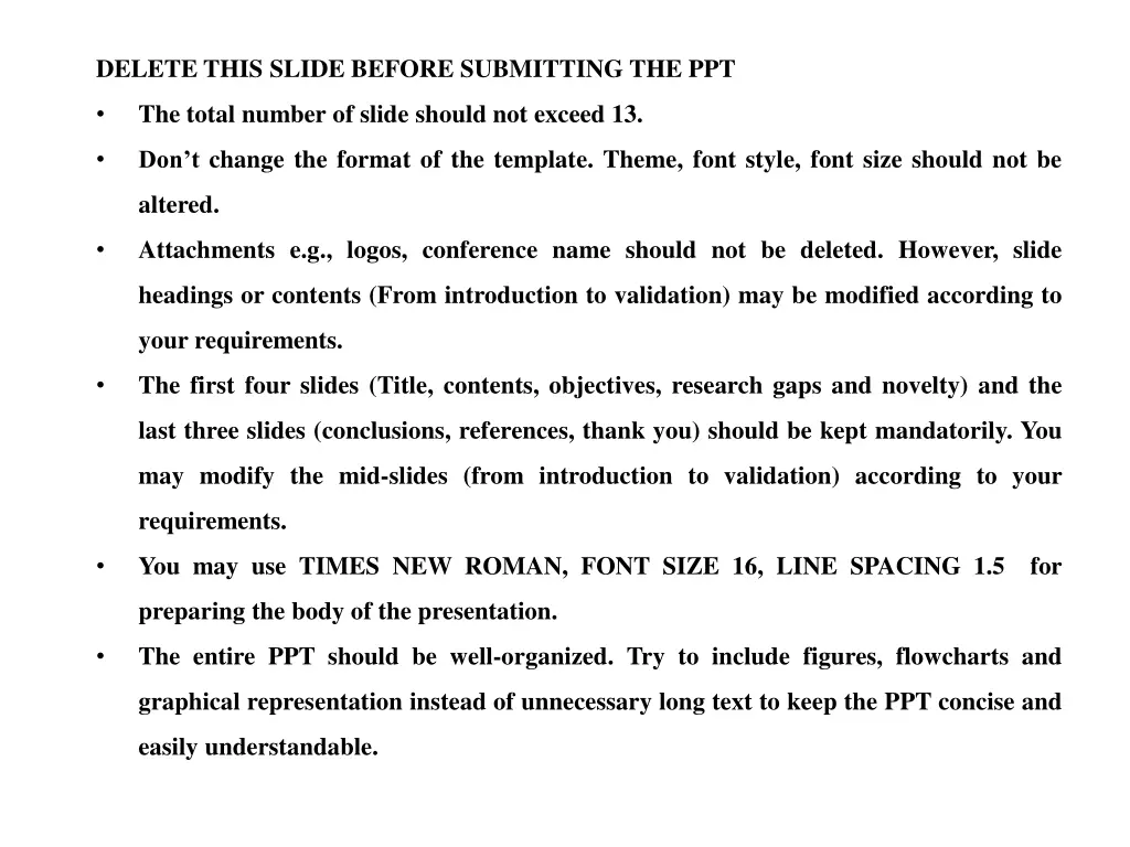delete this slide before submitting the ppt