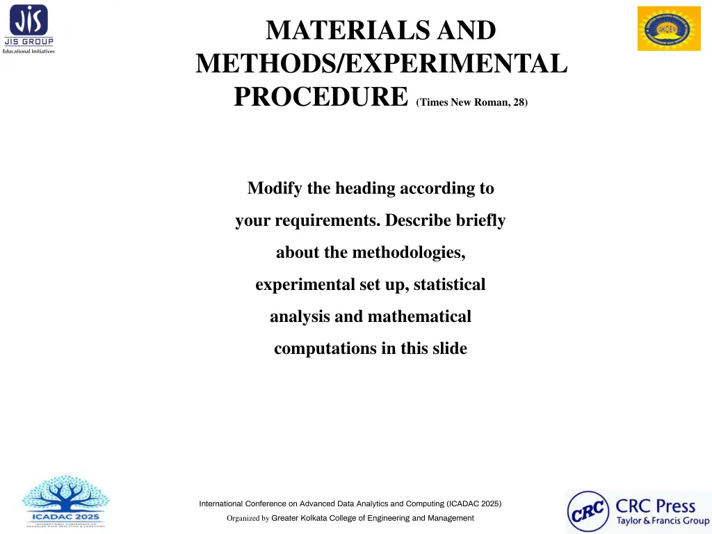 materials and methods experimental procedure