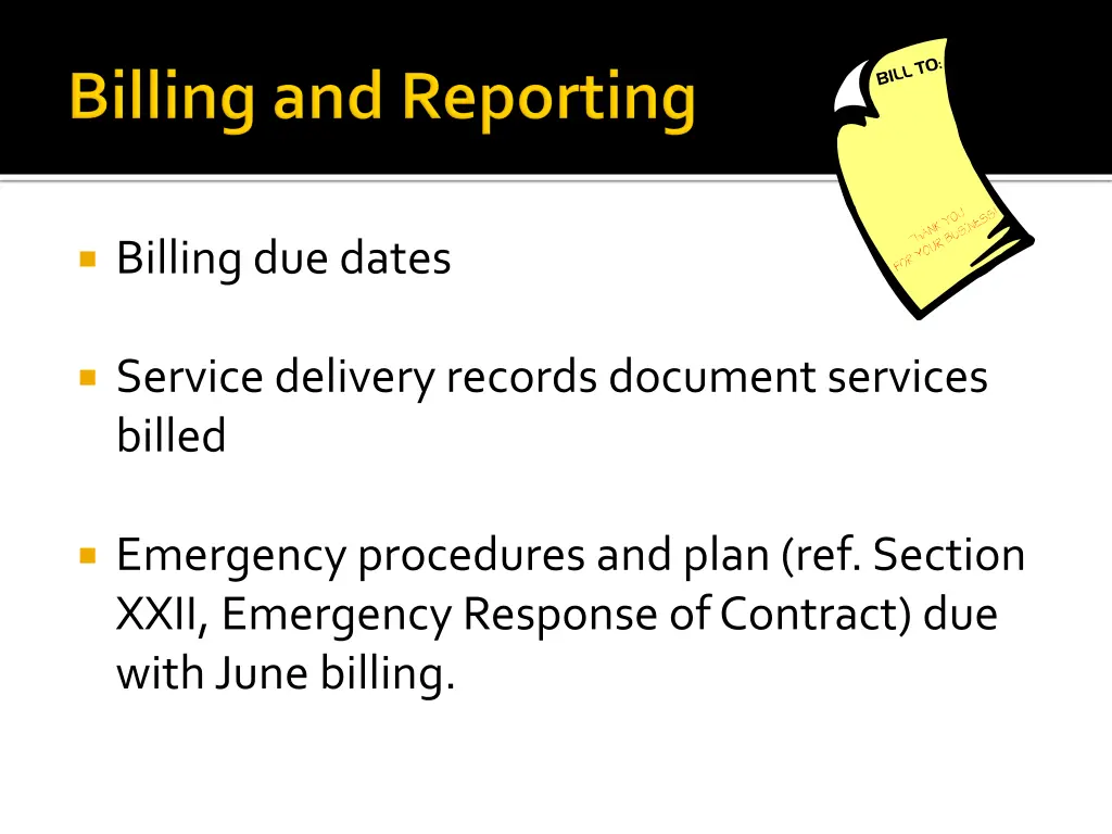 billing due dates
