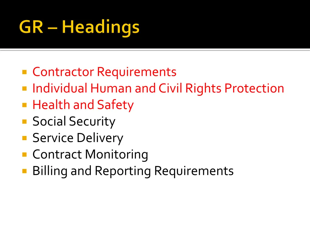 contractor requirements individual human 1