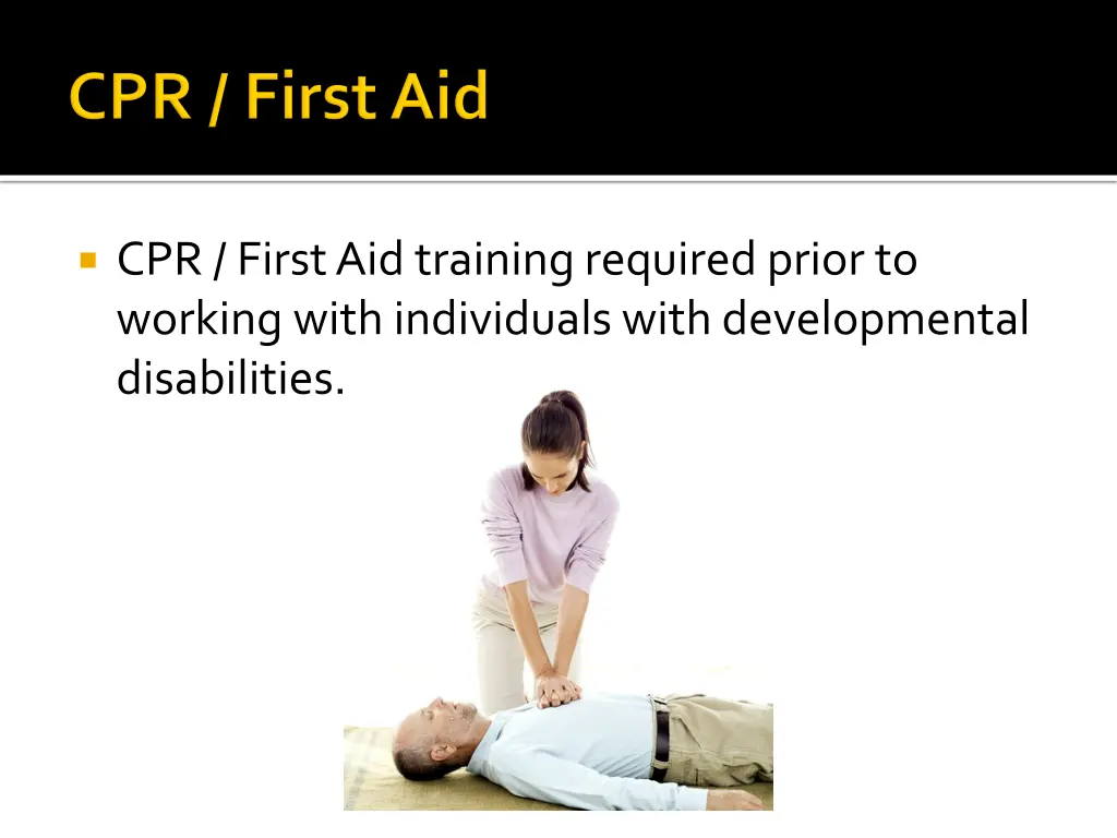 cpr first aid training required prior to working