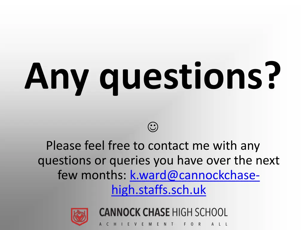 any questions