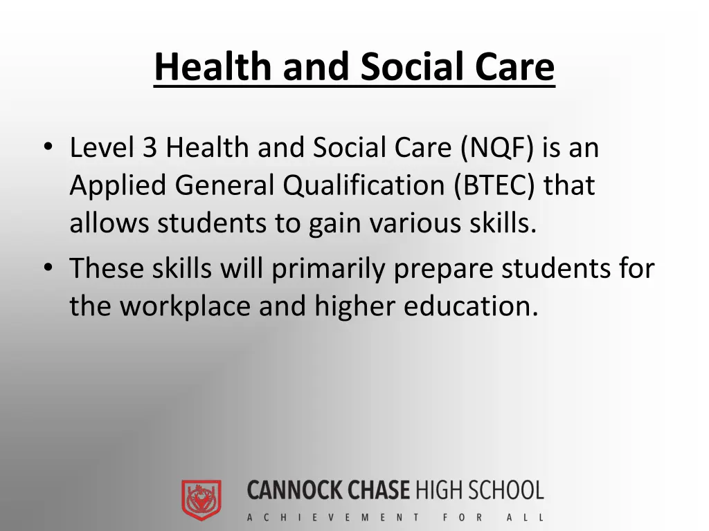 health and social care