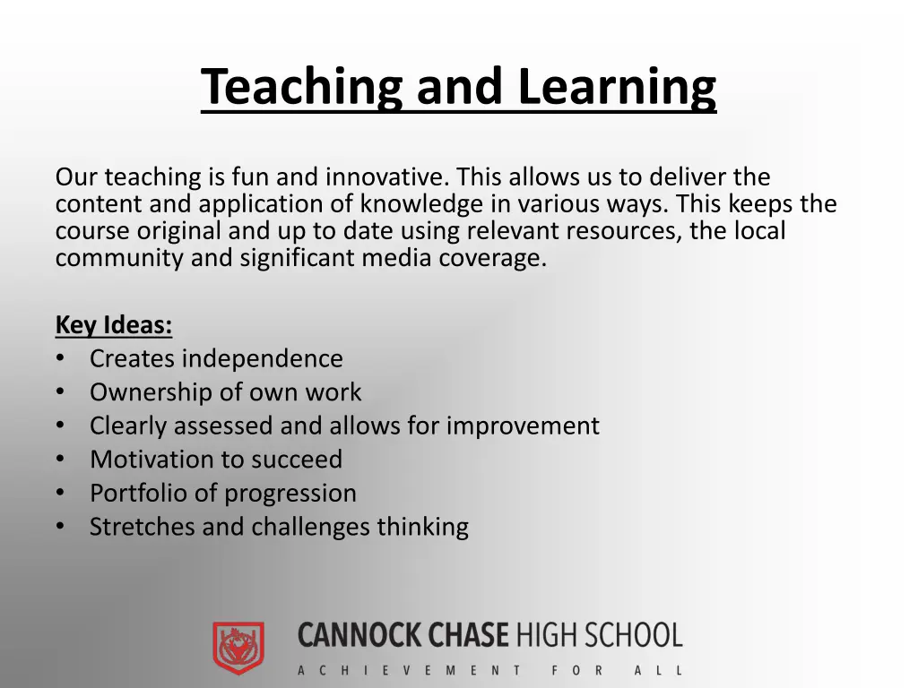 teaching and learning