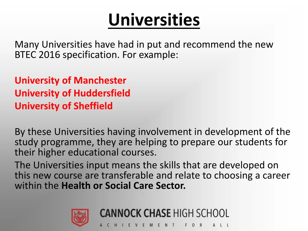 universities