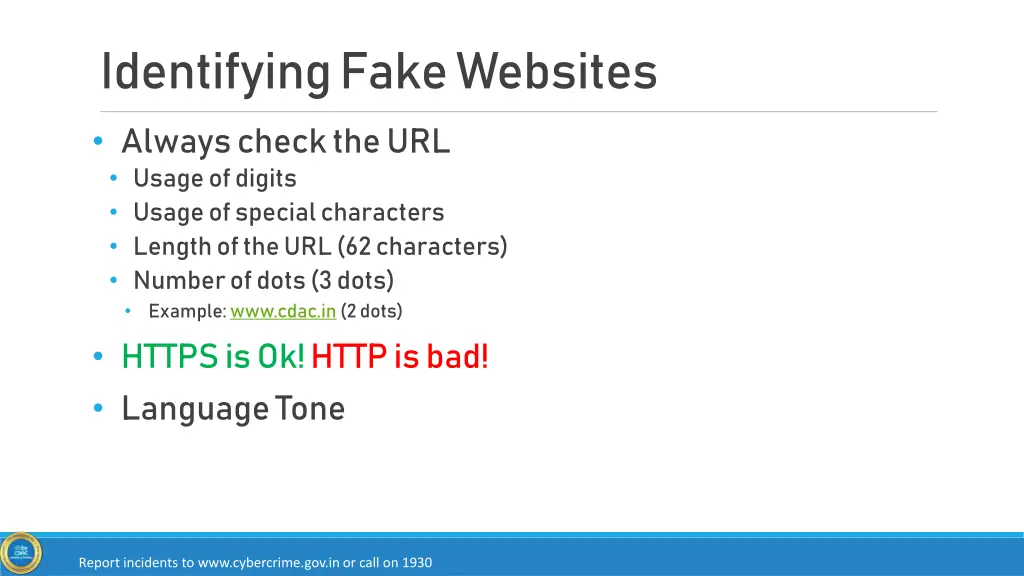 identifying fake websites