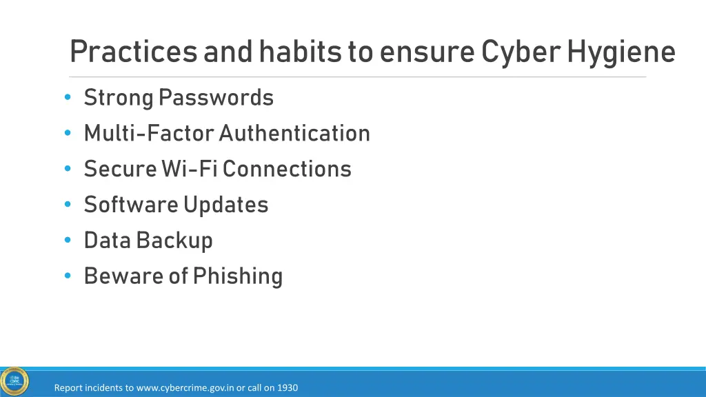 practices and habits to ensure cyber hygiene