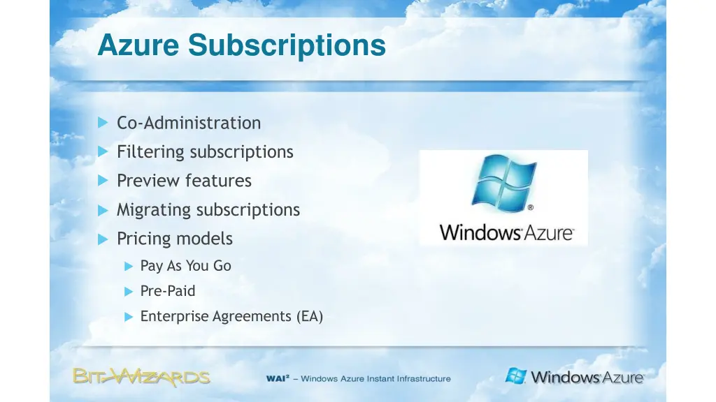 azure subscriptions