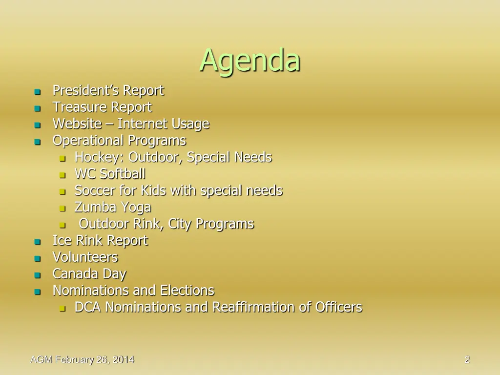 agenda