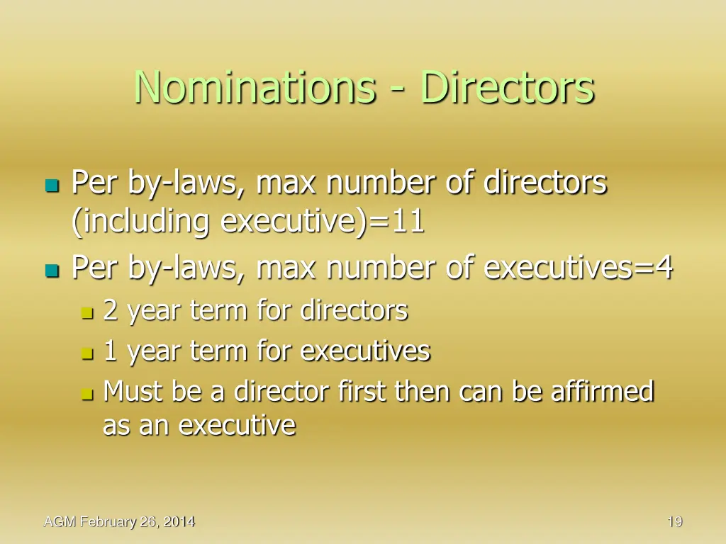 nominations directors