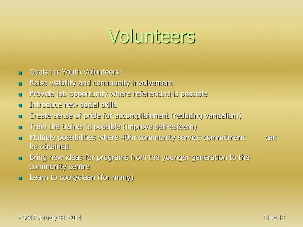 volunteers