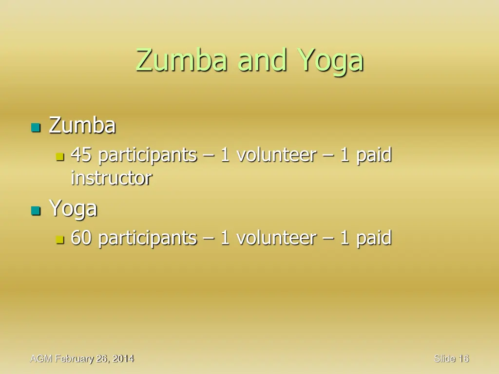 zumba and yoga